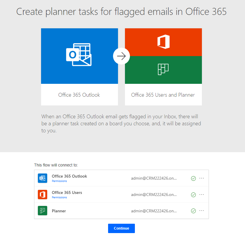 create planner tasks for flagged emails in o365