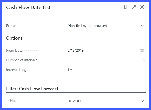 cash flow date list