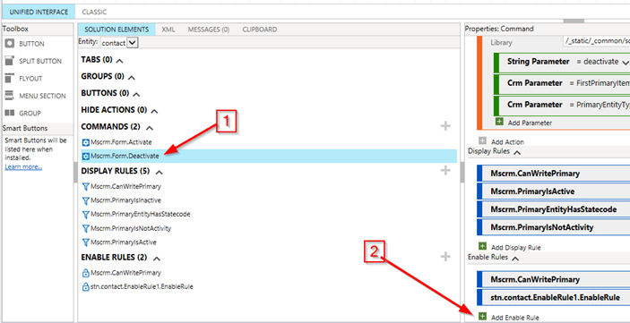 Hide Buttons Based on User Security Role in Dynamics 365 Sales Deactivate