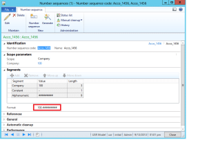 Number sequence in AX 2012