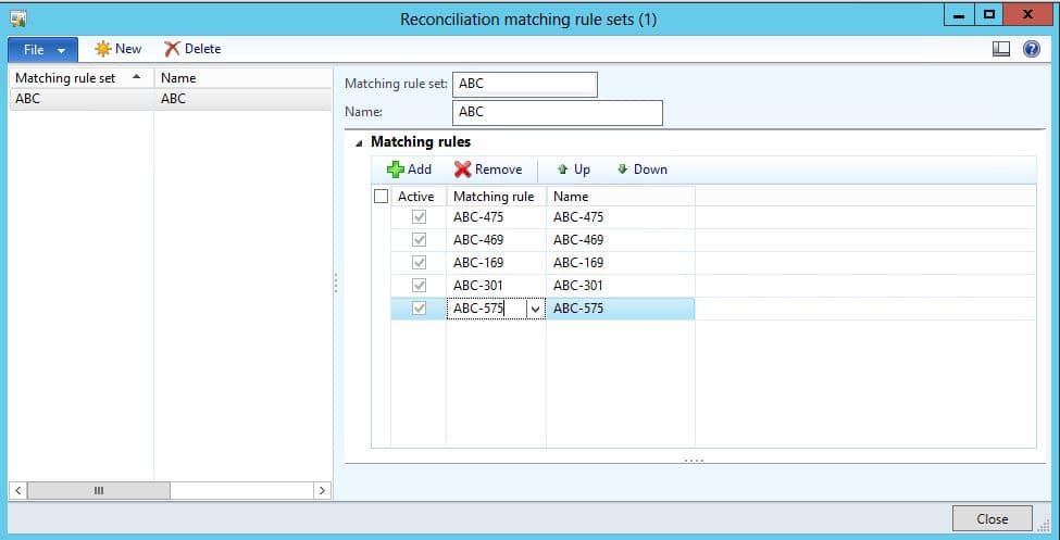 How to use advanced bank reconciliation matching rule sets in ax 2012
