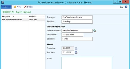 Tracking organizational competencies in dynamics ax 2012