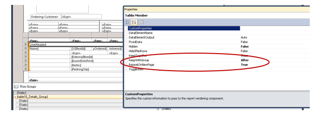 How to display tablix report headings on every page of an ax ssrs report