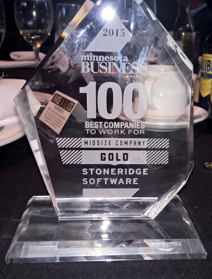 Gold awarded to stoneridge software in mn business magazine best companies to work for