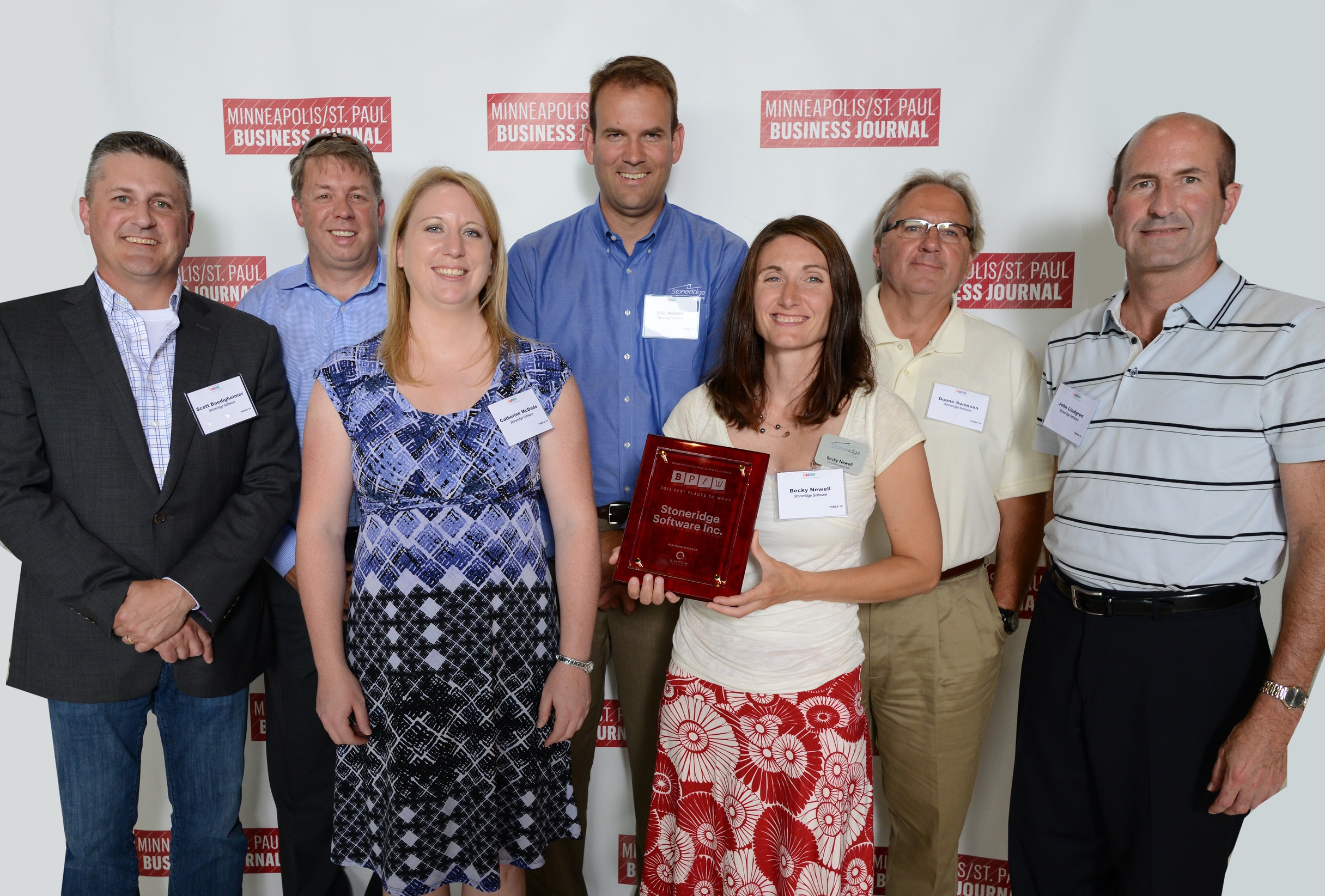Stoneridge software awarded at msp business journal’s best place to work celebration