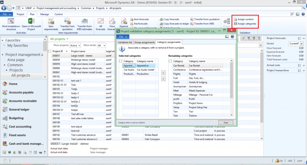 Project Validation in AX 2012