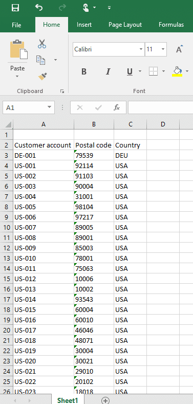 Excel Table 