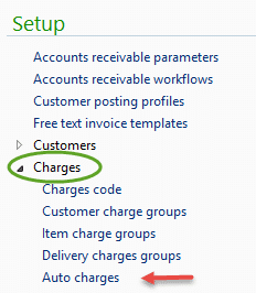 Setup charges in Dynamics AX