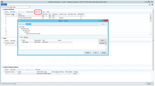 Location directives in Dynamics AX