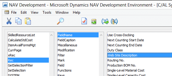 Dynamics nav development for non-developers: part 6 – adding a field to a list page