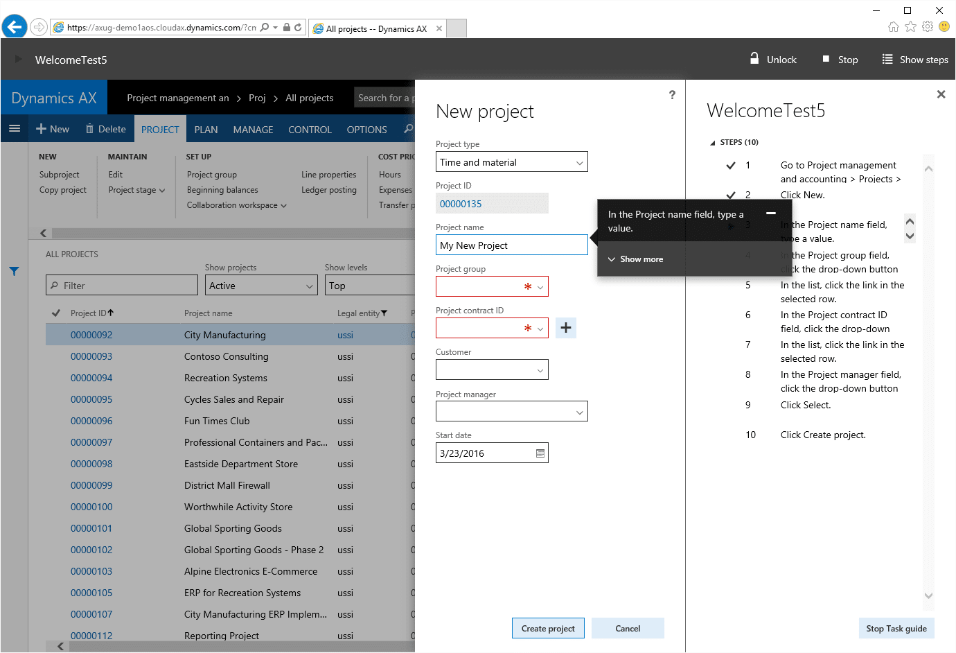 Observations on using task recorder in dynamics 365 for operations