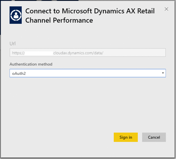 Connect to Microsoft Dynamics AX Retail Channel Performance