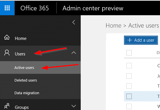Office 365 Admin center preview