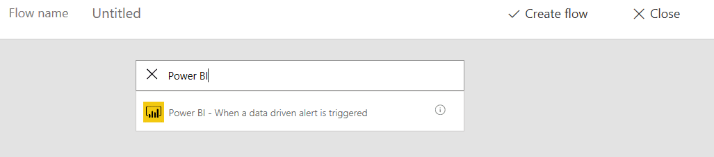 Email alert Power BI triggered