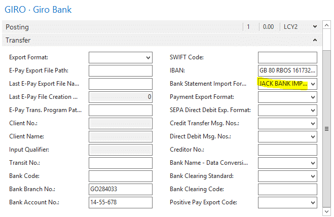 How to import a bank statement file for bank reconciliation in dynamics nav