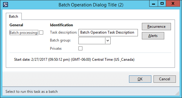 Creating a simple batch operation