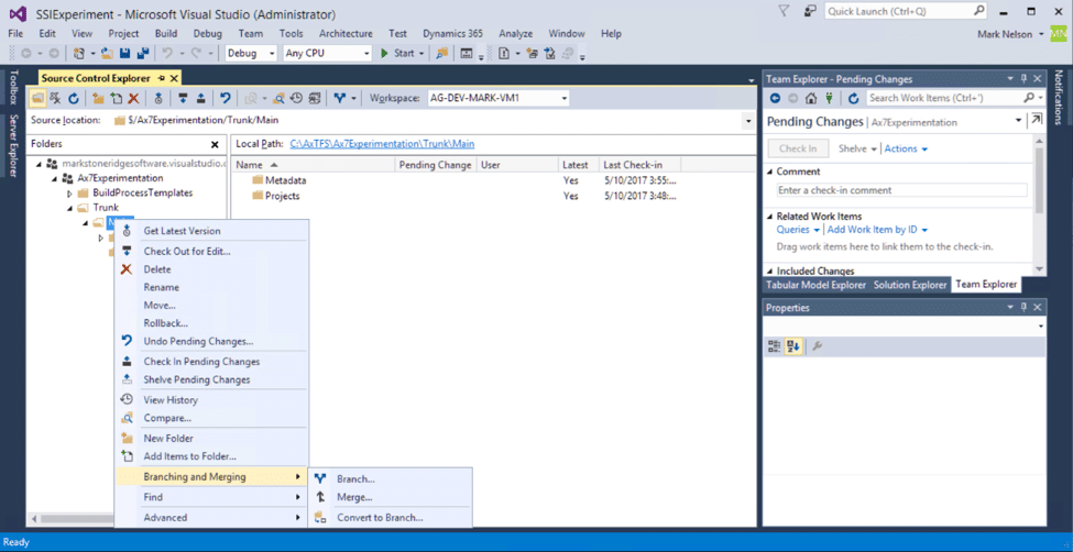 Setting up Version Control in Dynamics 365 for Operations with Visual Studio  | Stoneridge Software