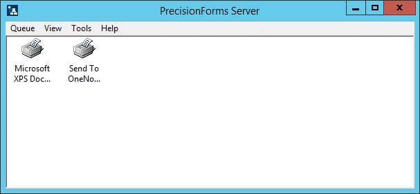 Printers populated in the PrecisionForms Server.