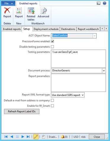 Using display methods in precisionform reports for dynamics ax