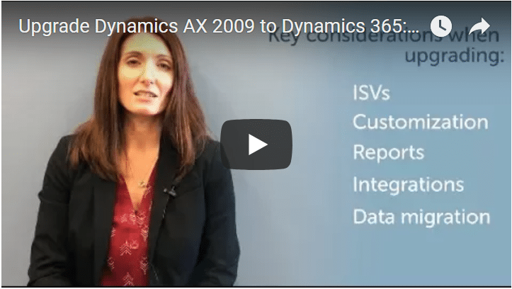 What does an upgrade from dynamics ax 2009 to dynamics 365 look like?