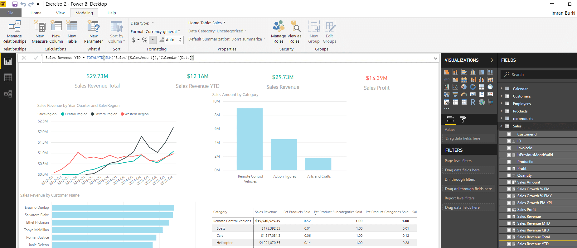 How to use time intelligence in power bi using dax