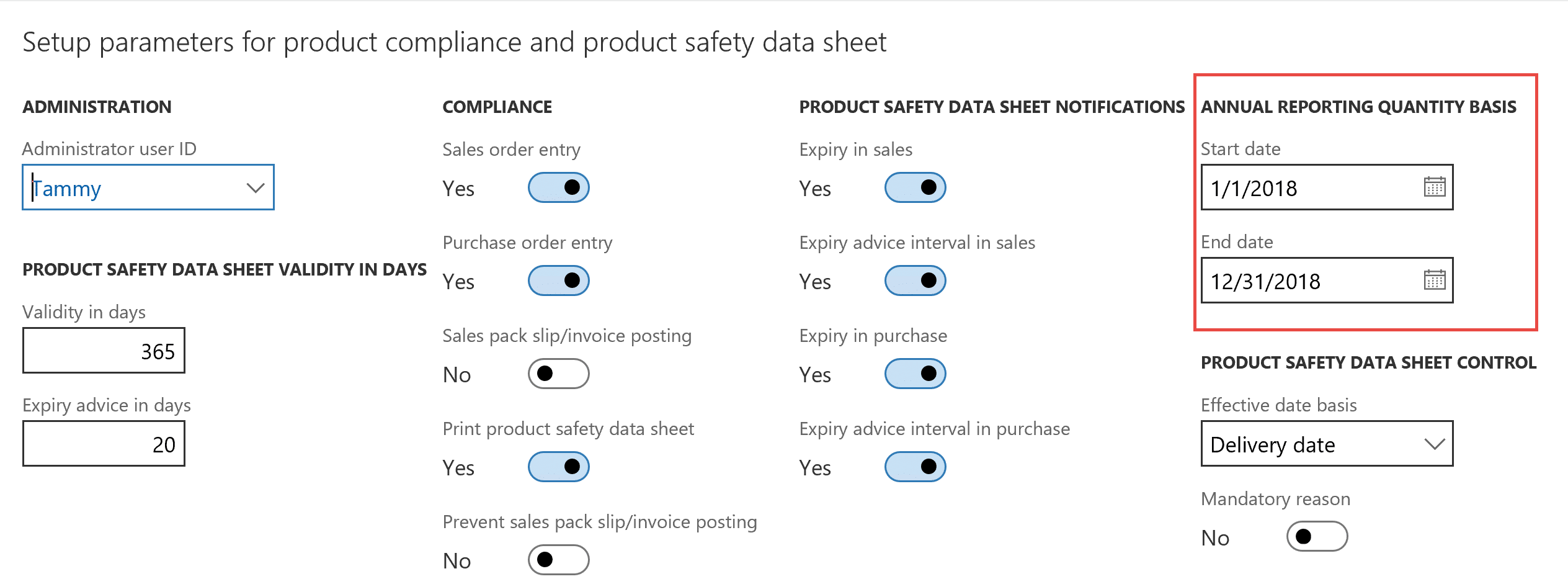 Generating product compliance reports