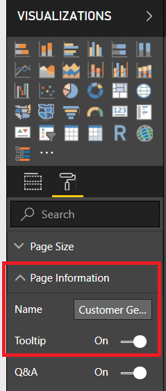 Report Page tooltips in Power BI