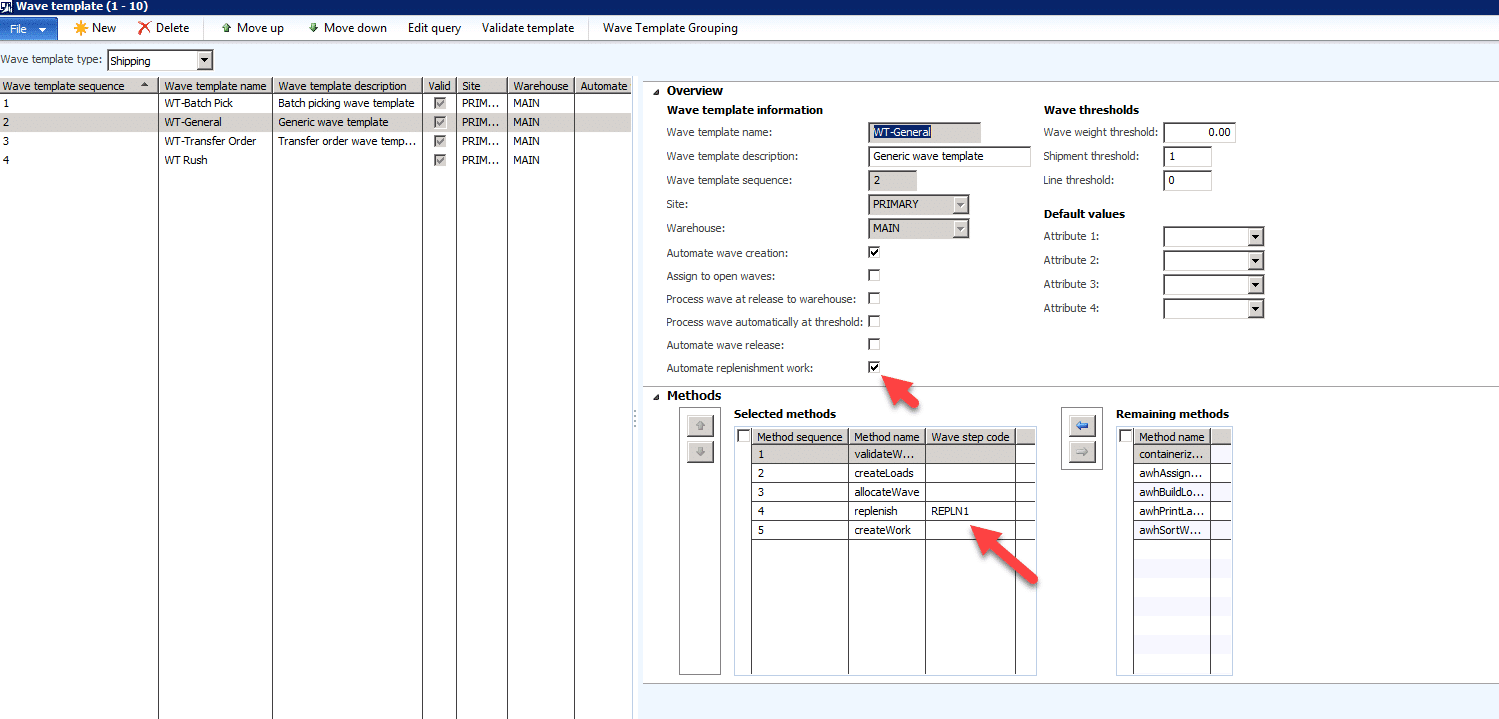 How to use immediate replenishment in dynamics ax 2012