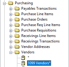 How to pull a list of 1099 vendors in dynamics gp