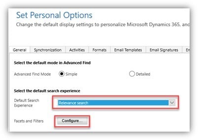Set up your relevance search in dynamics 365 crm
