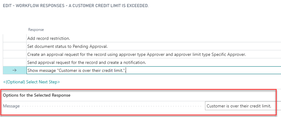 customer credit limit