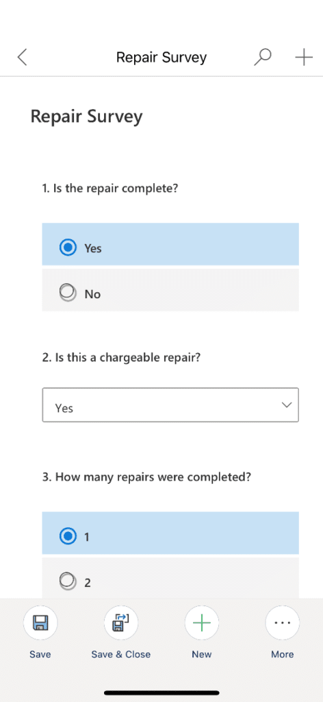Repair Survey