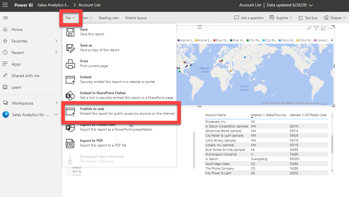 How to embed a power bi report on dynamics 365 ce forms