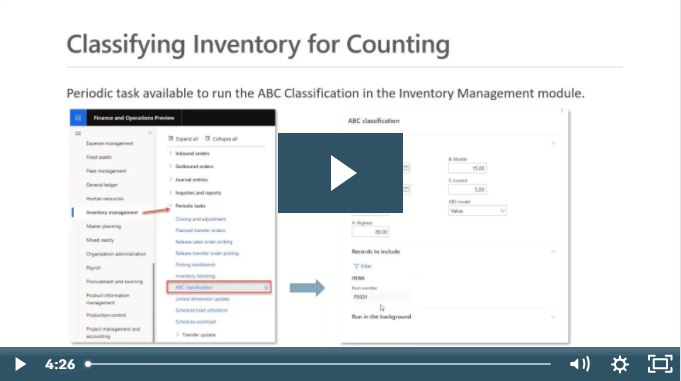 classifying inventory for counting the modern manufacturer