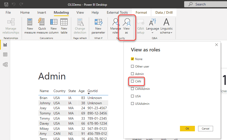 Power BI Object Level Security - Feature