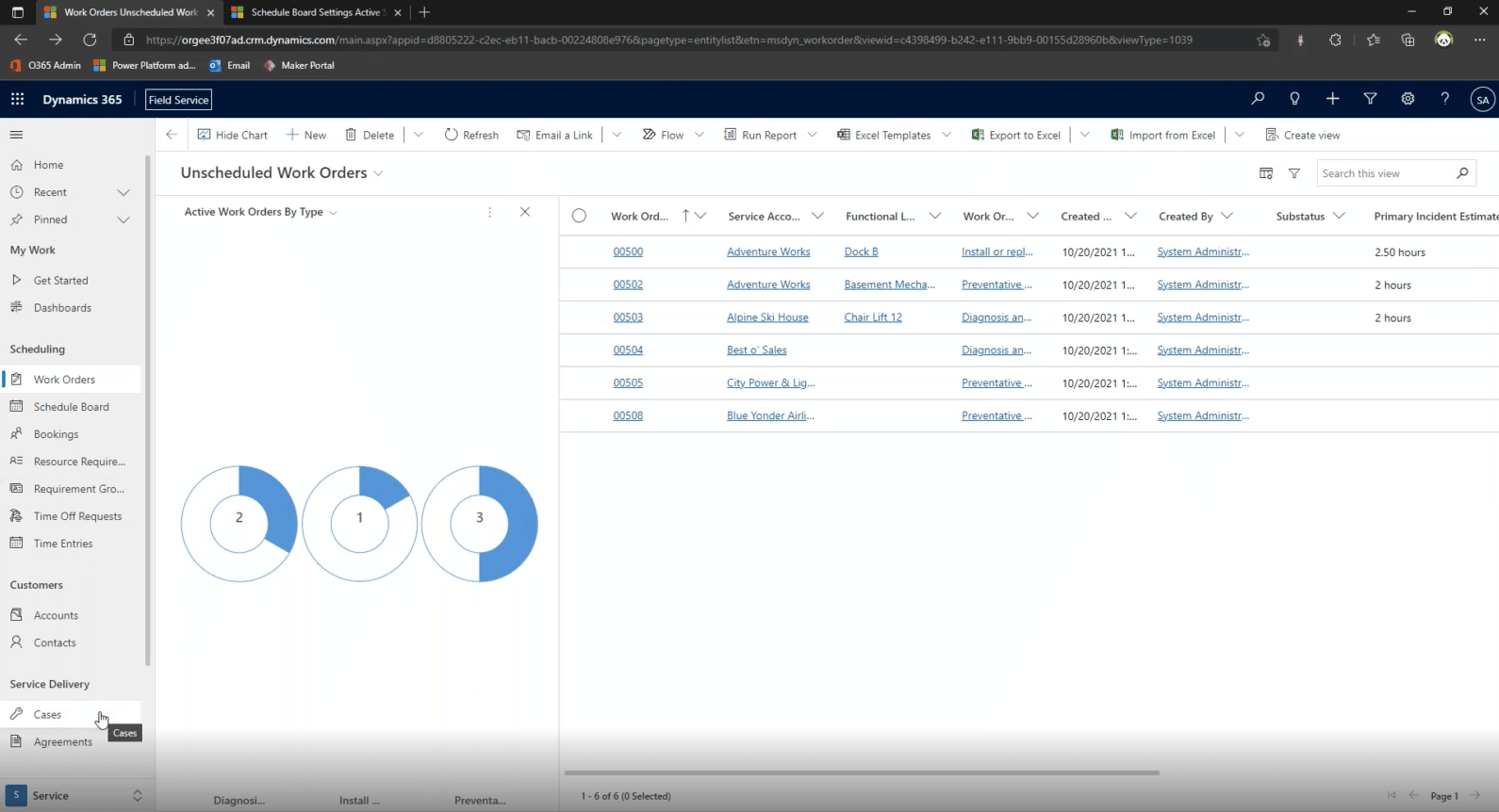 Resources in Dynamics 365 Field Service