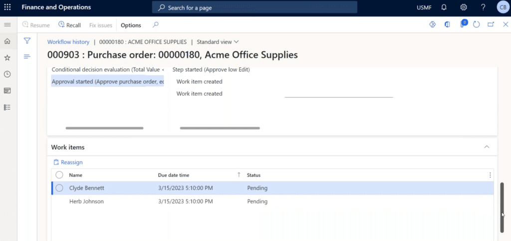 Dynamics 365 Finance and Operations Workflows Approvals