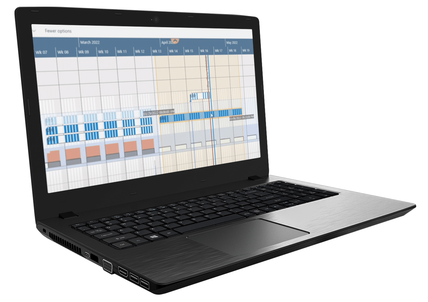 Microsoft Dynamics 365 Software for Operations on a laptop