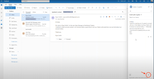 Unlocking the Power of Sales CoPilot in Microsoft Outlook