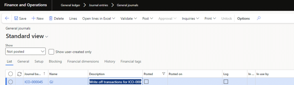 Workflows in Power Automate with Microsoft Copilot General Journals