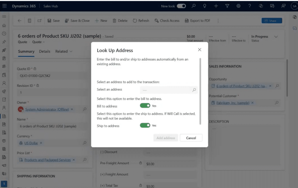 Dialogs Power Platform Popup main