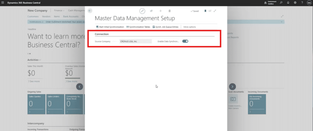 Master Data Management in D365 BC configuration