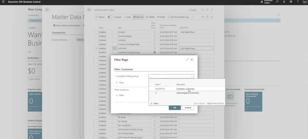 Master Data Management in D365 BC edit filter