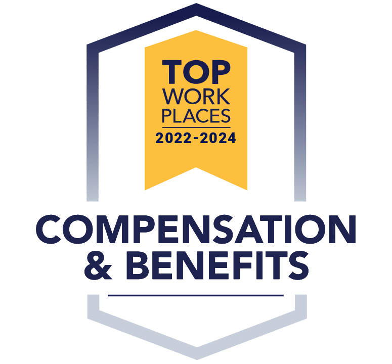 Compensation & Benefits badge top work 2022 2024