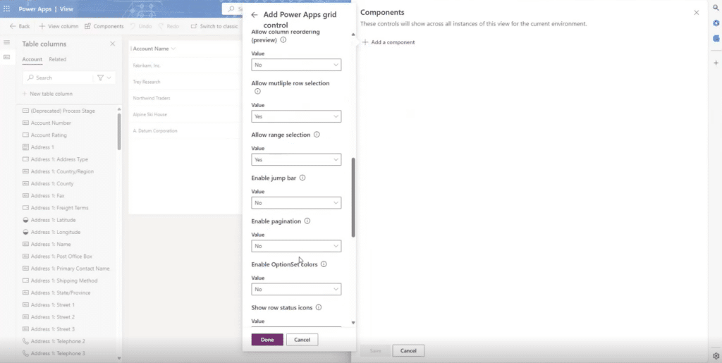 Forms in Dynamics 365 Customer Engagement Power Apps Grid Control