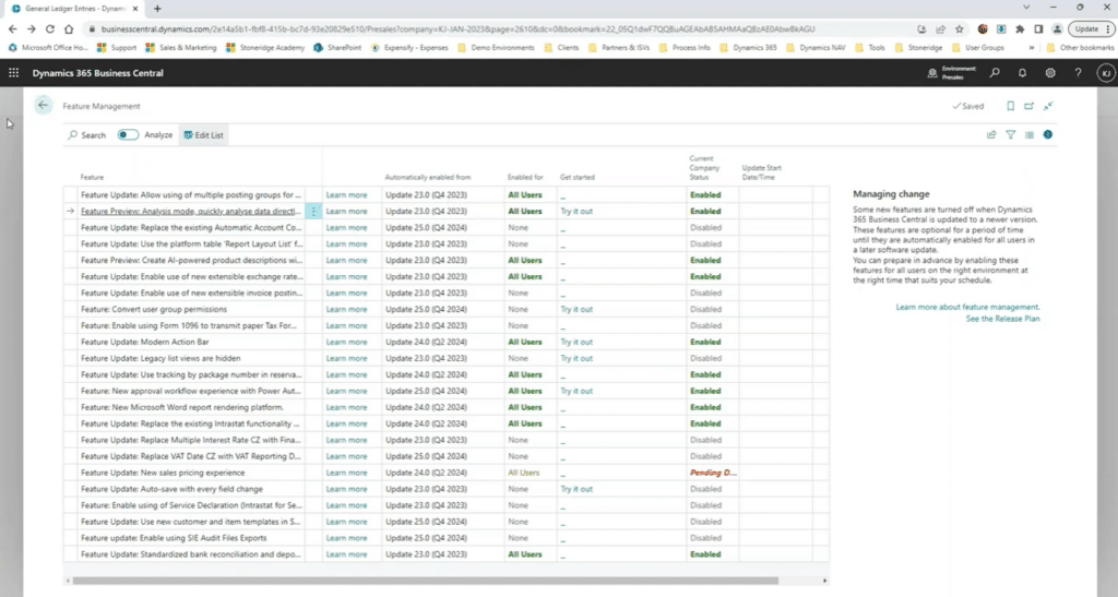 Analysis Feature