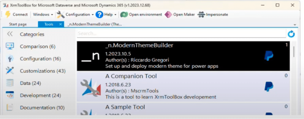 Power Apps themes XrmToolBox