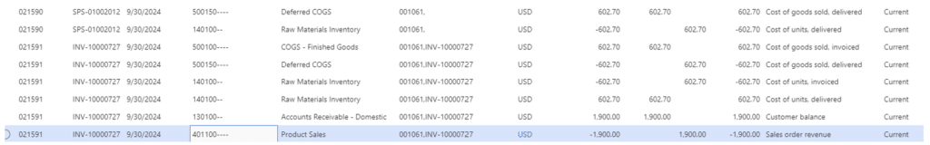 Default descriptions in Dynamics 365 General Ledger view