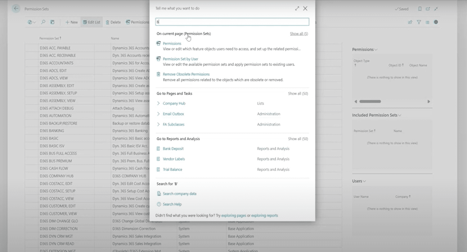 Permission sets in Business Central Security by obscurity