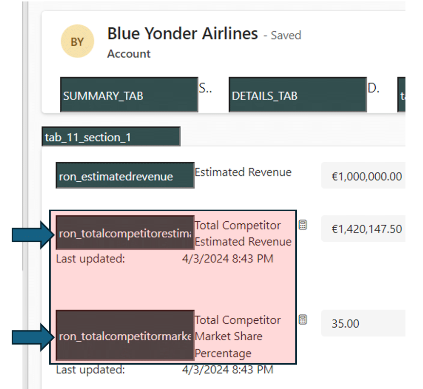 calculated field schema name